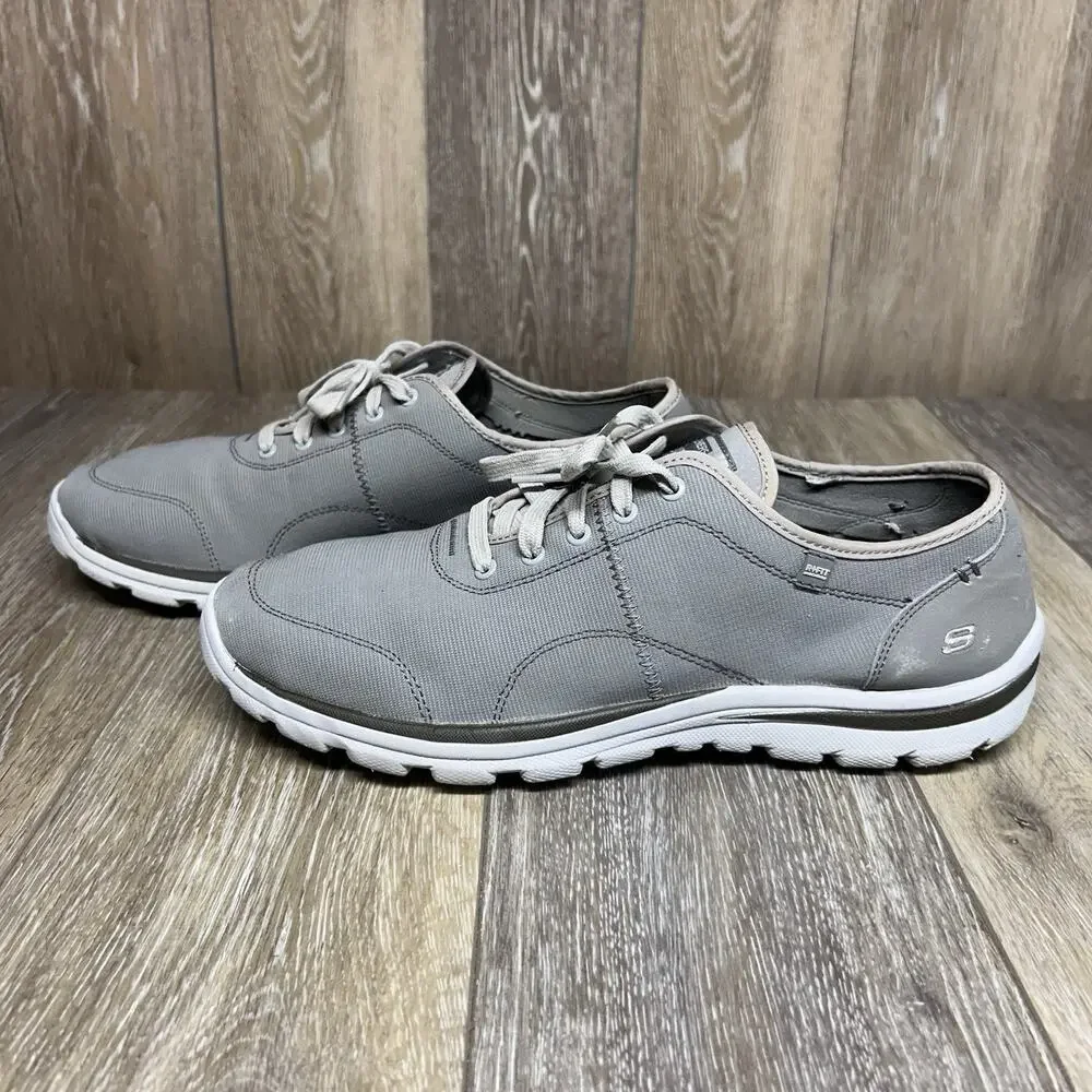 Skechers Relaxed Fit 64107 Gray Suede Memory Foam Men's US Size 12 Shoes